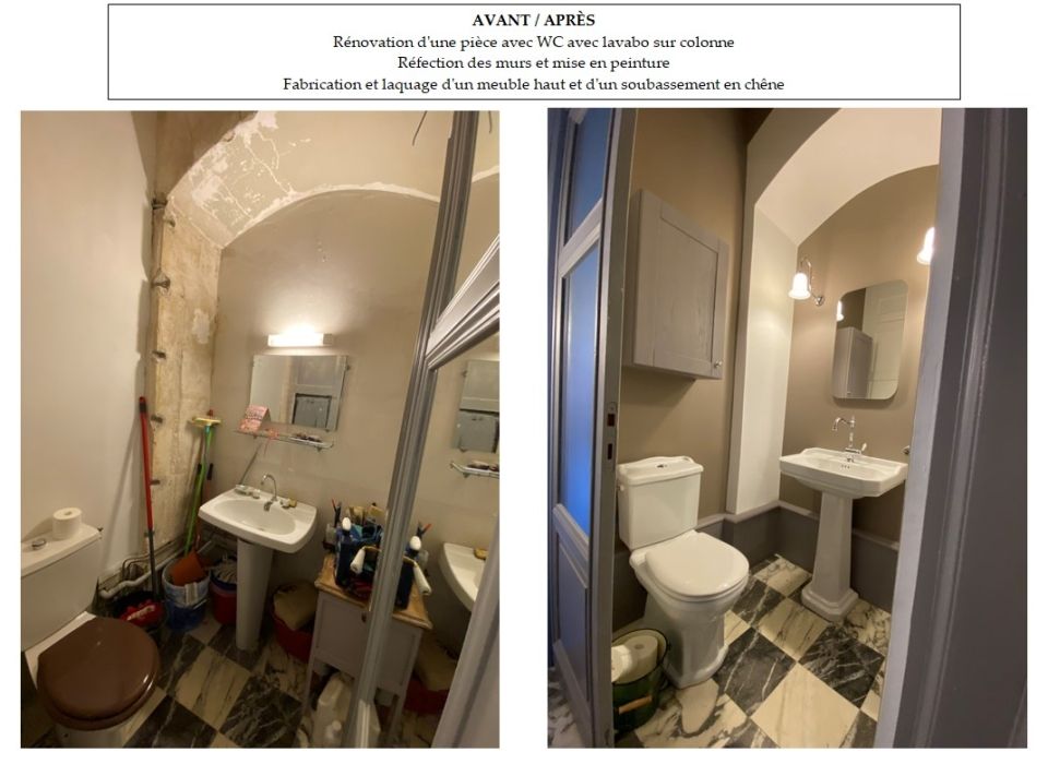 AVANT / APRES : Rénovation d'une pièce WC - Ardèche