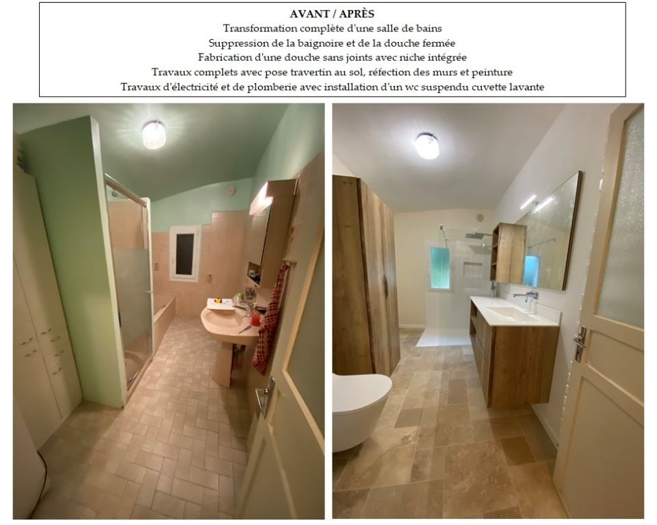 AVANT / APRES : Transformation d'une salle de bains - Ardèche